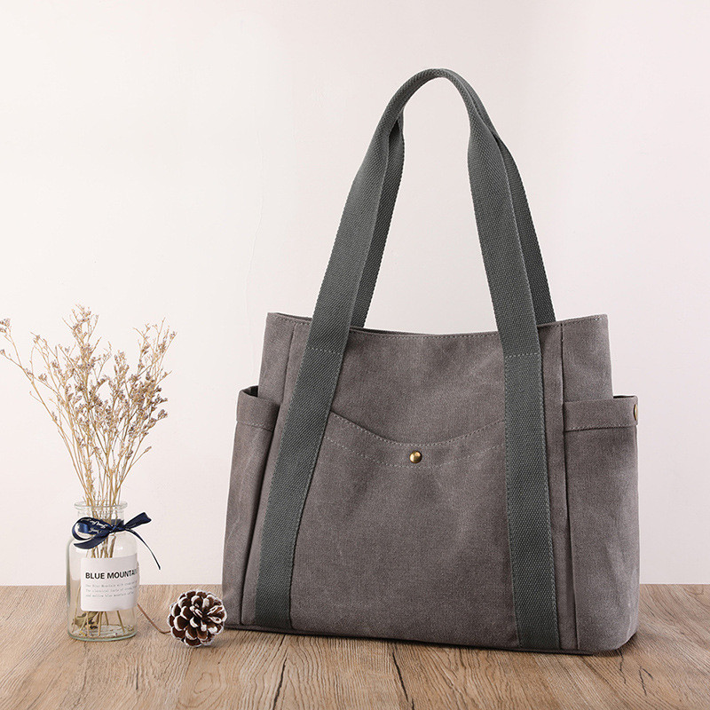 Shoulder Bag Female Bag Large Capacity Multi-pocket Fabric Bag