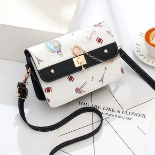 Fashion Versatile Diagonal Cross Lady Bag - Black