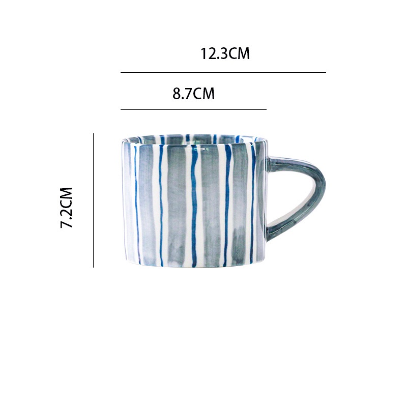 Blue striped cup