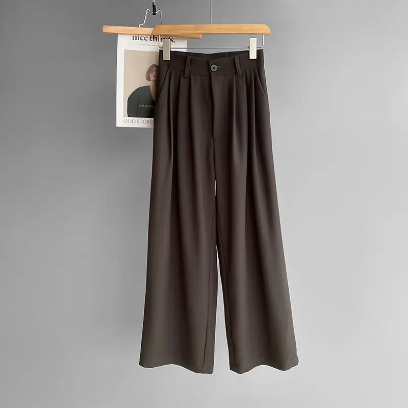 Women's Long Leg Drape Not Easy To Wrinkle Wide Leg Trousers