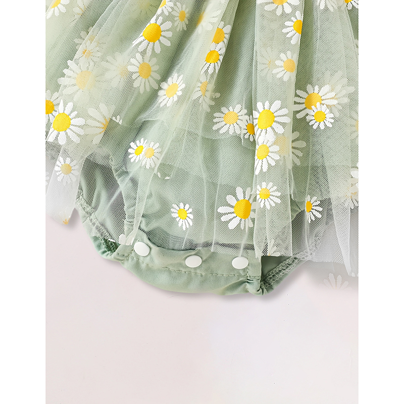 Newborn Infant Baby Girl Summer Outfits Romper Dress Floral Jumpsuit With Bow Headband Set — foto 5