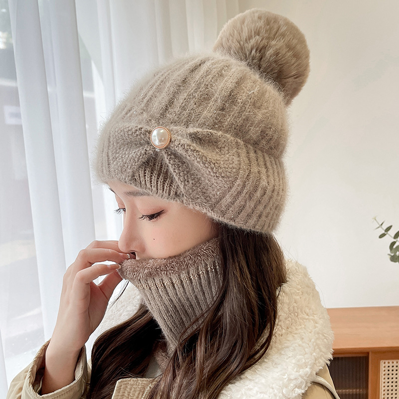 Women's Thick Warm Fleece Versatile Wool Hat