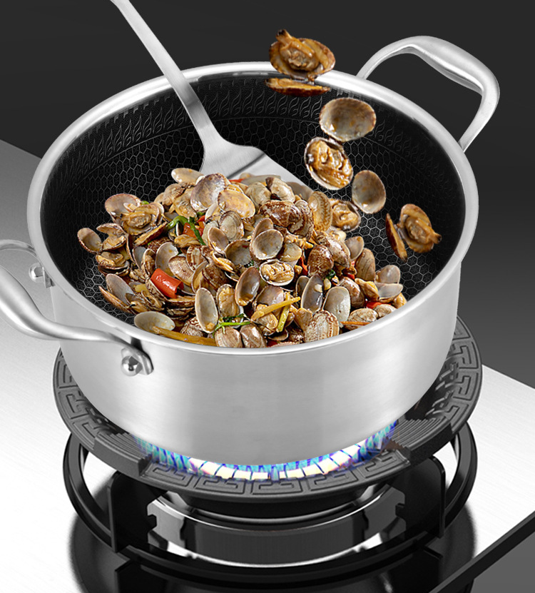 Title 5, Binaural 304 Stainless Steel Soup Pot Non-coate...