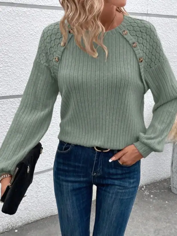 Fashionable And Casual Warm Women's Long Sleeved Sweater