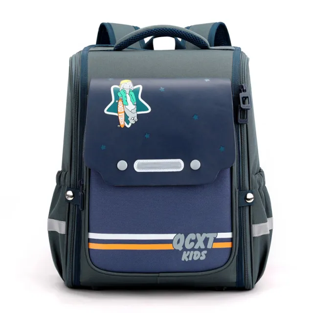 One piece High grade Spine Protection Lightening School Bag Blue - Shop at LoveMi