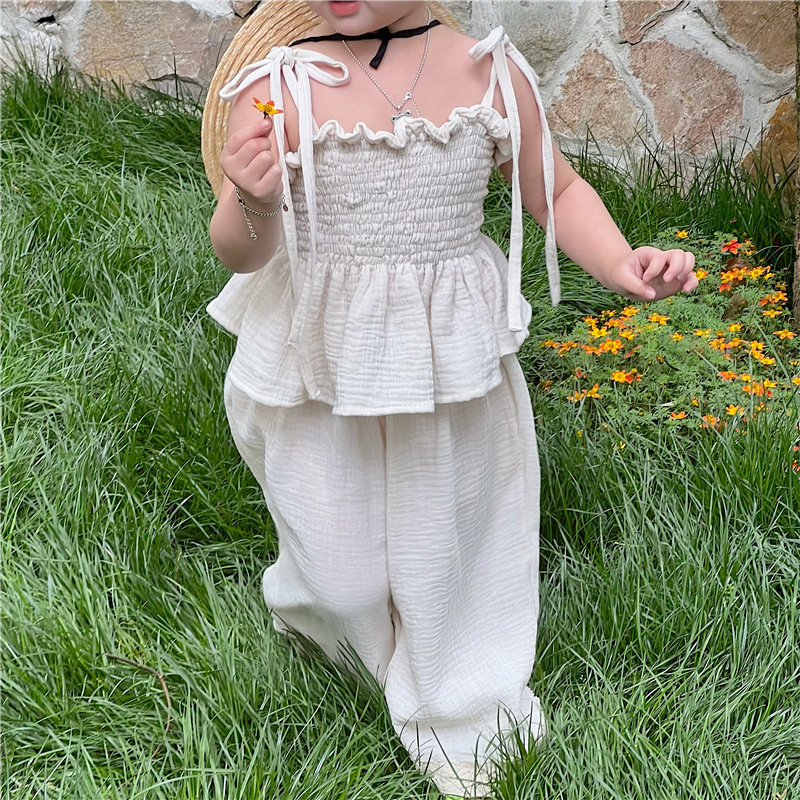 Sling Cotton Embroidered Jumpsuit Ins