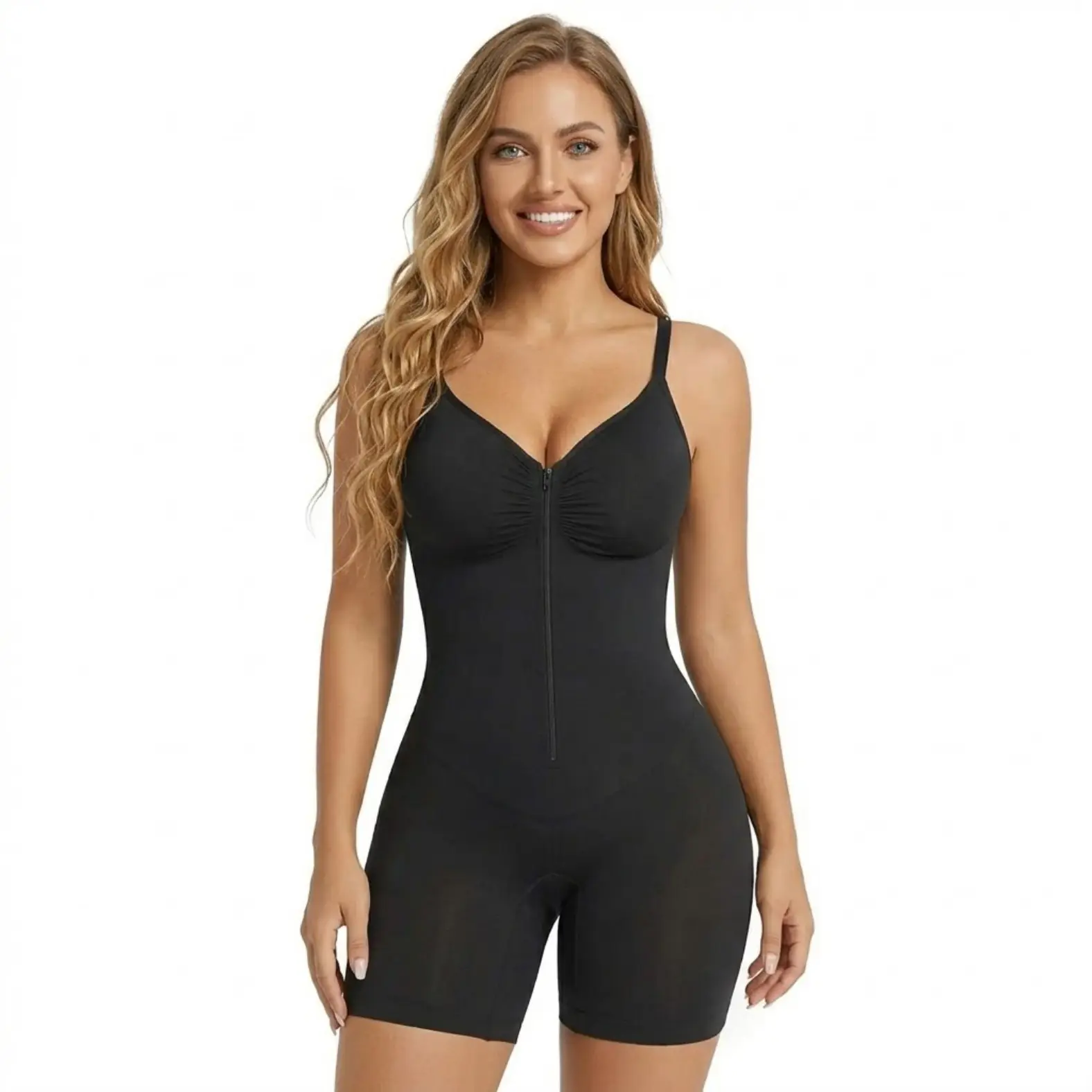 Shapewear For Women Tummy Control Bodysuits Zip-Up