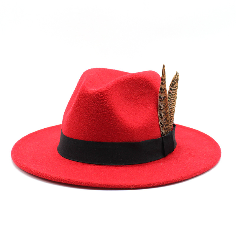 British Style Versatile Flat Border Jazz Hat Woolen