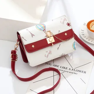 Fashion Versatile Diagonal Cross Lady Bag - Red