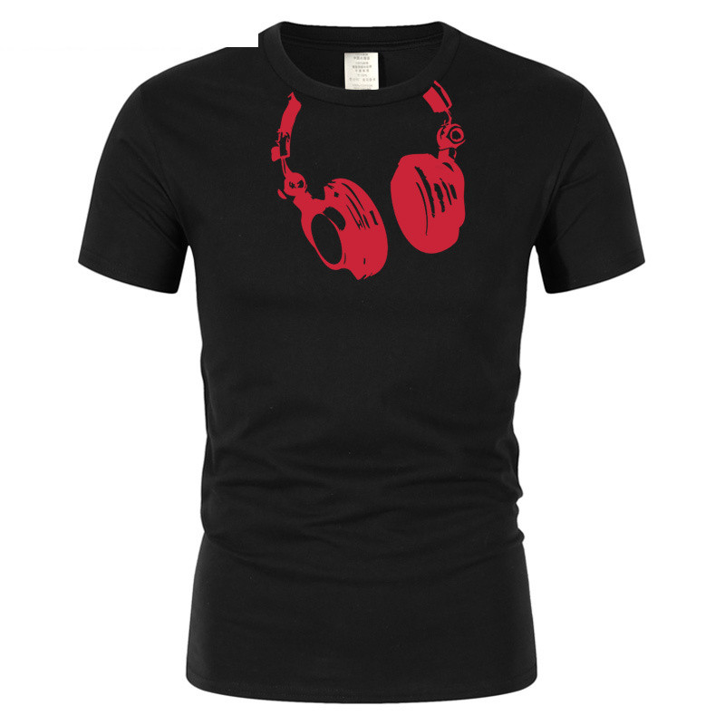 Title 12, Mens Summer Polyester Headphones Image T-Shirt...