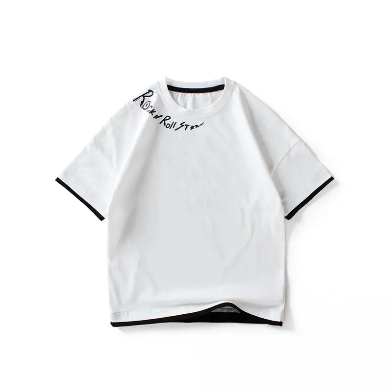 Middle And Large Children's Top Short Sleeves