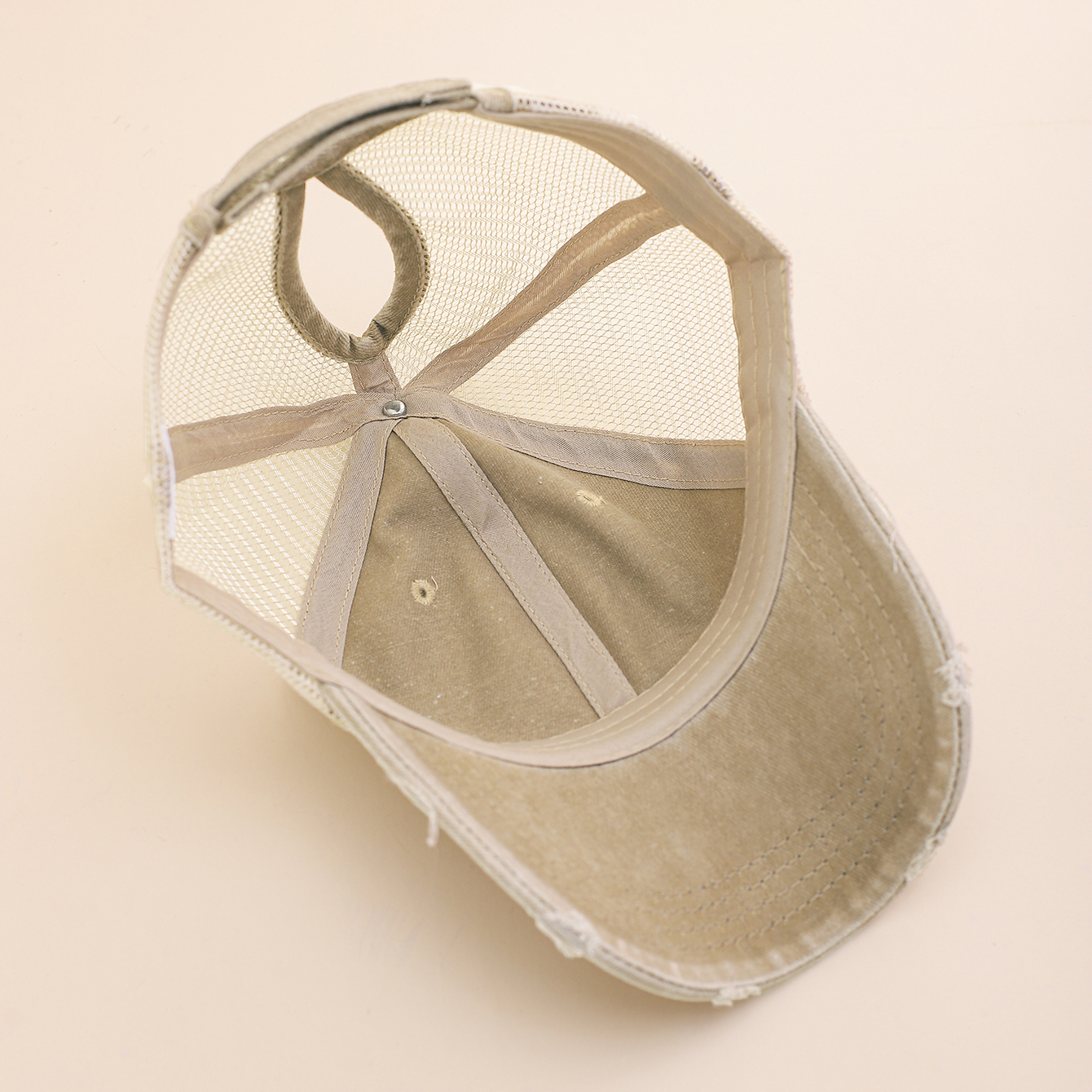 Solid-color, Frayed, Washed-out, Distressed, Mesh-patterned Cap - A Trendy, Youthful, Versatile Baseball Cap That Suits Both Daily Commuting And Outdoor Activities. 34 f43916ad fc91 4182 9f96 70ddbf0b7834