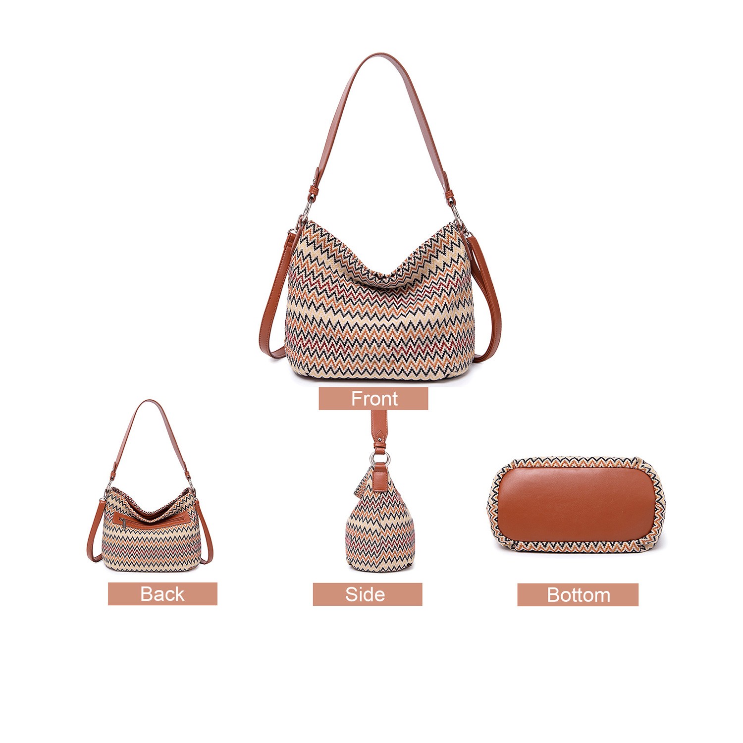 New Women's Vintage Plaid Shoulder Bag Fashion Crossbody Bag