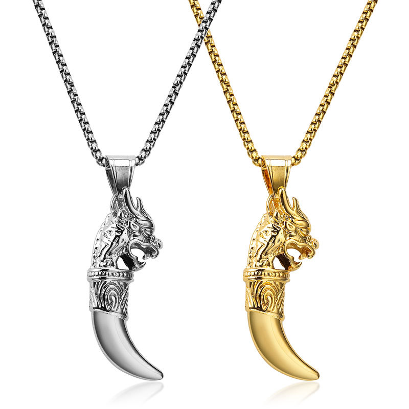 Fashion Stainless Steel Pendant Jewelry Plating Spike Necklace Men's Titanium Steel Necklace