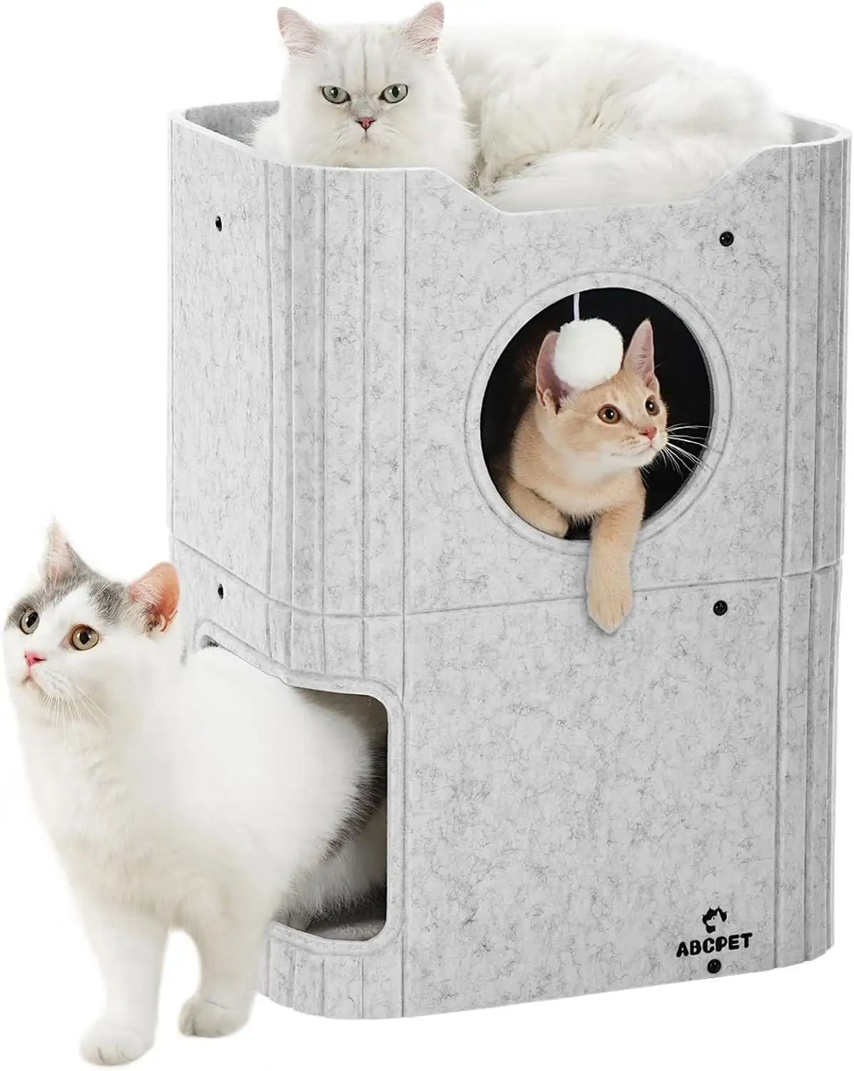 ABCPET Cat House Indoor Felt Bed Scratch-Resistant