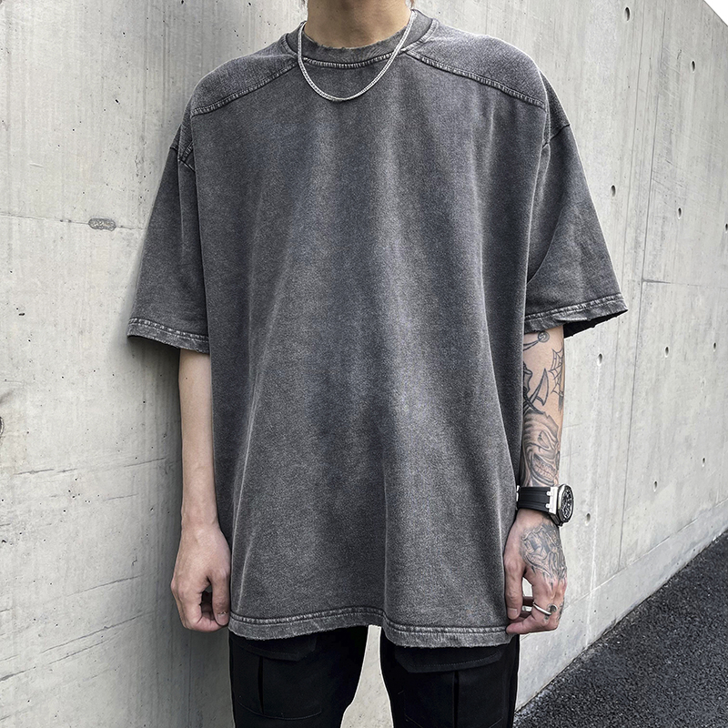 Solid Color Loose Five-point Sleeve T-shirt