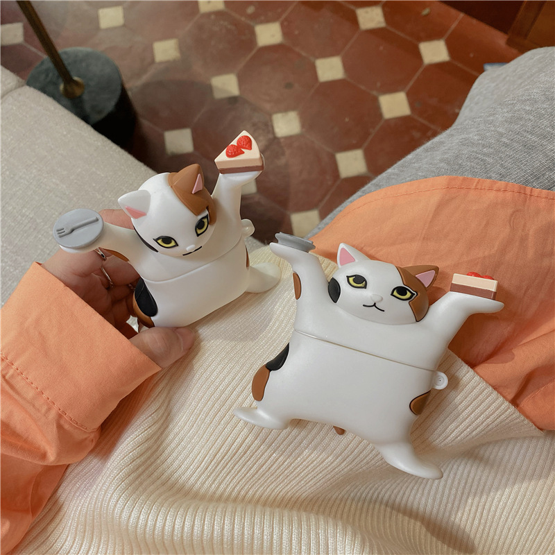 Funny Enchanting Cat Bluetooth Wireless Headphones Creative Silicone Case