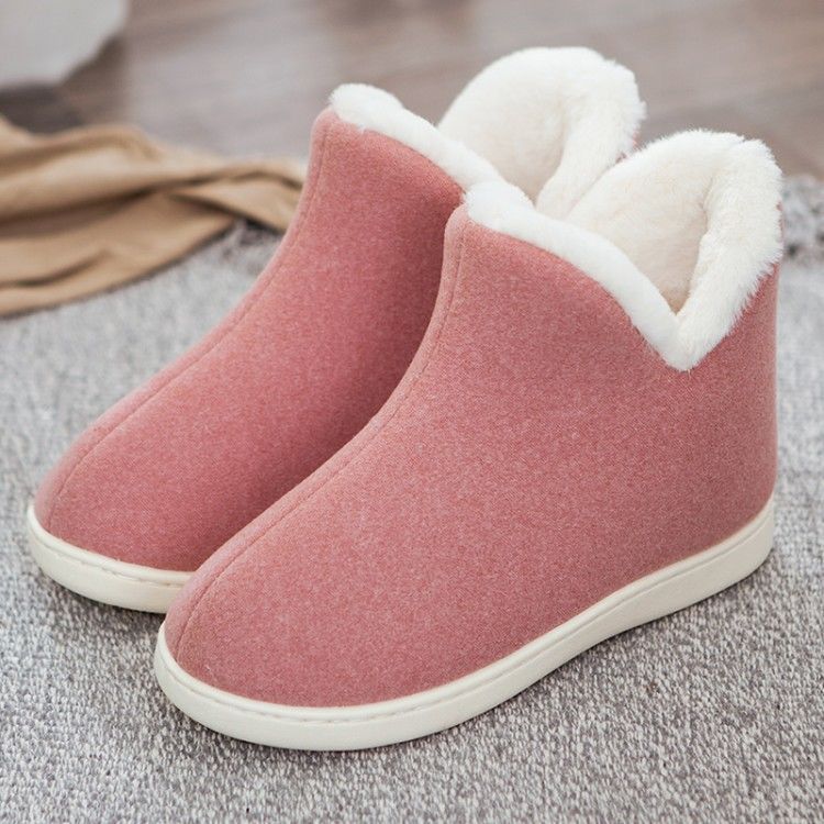 Title 2, High-heel cotton slippers