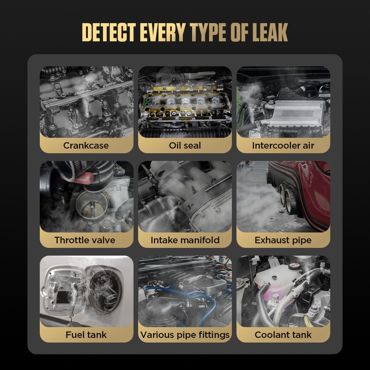 Auto Car EVAP Smoke Machine Leak Detector Pipe Diagnostic Tester 23 PSI
