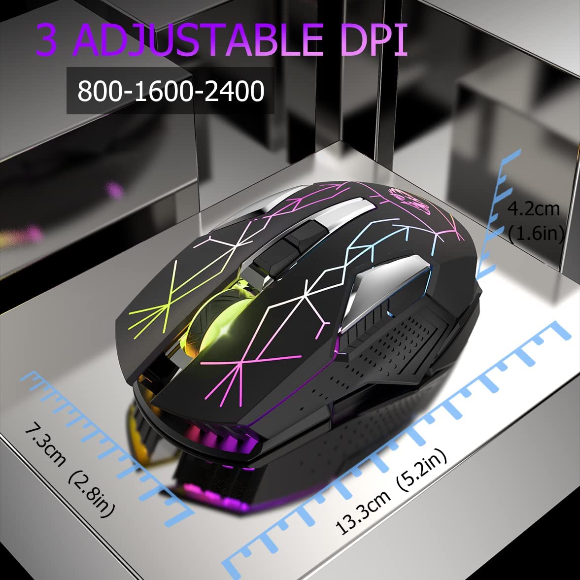 2.4G Wireless Charging Computer Mouse USB Gaming Mice Silent X18 For PC Laptop 7