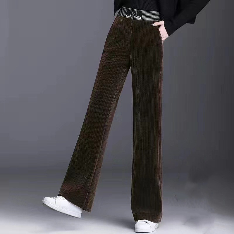 Title 9, Corduroy Wide-leg Pants Padded Corduroy High Waist