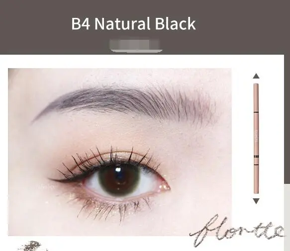 Women's Permanent Non-discoloring Double-headed Extremely Thin Eyebrow Pencil - B4