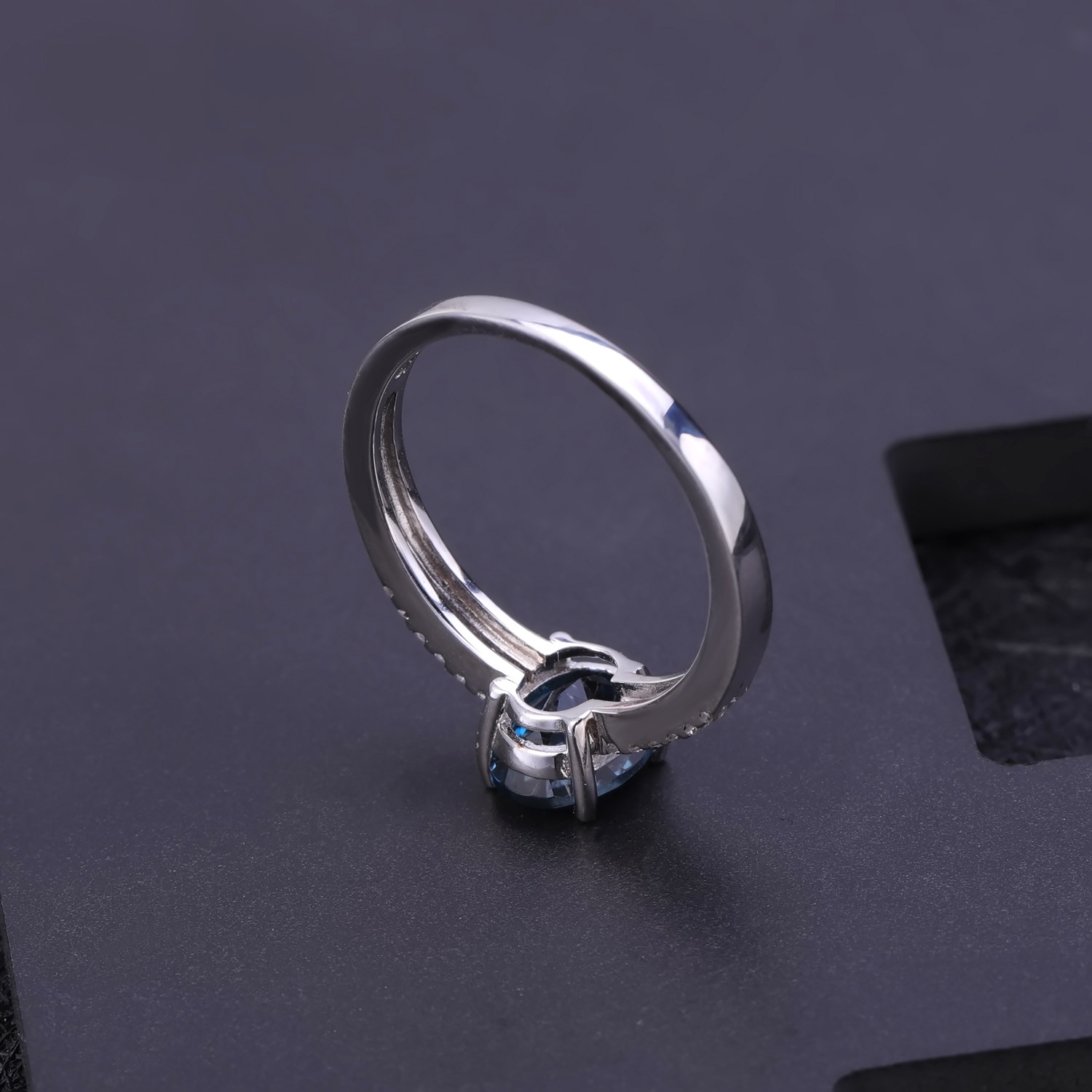 Topaz Natural Stone S925 Silver Crystal Ring
