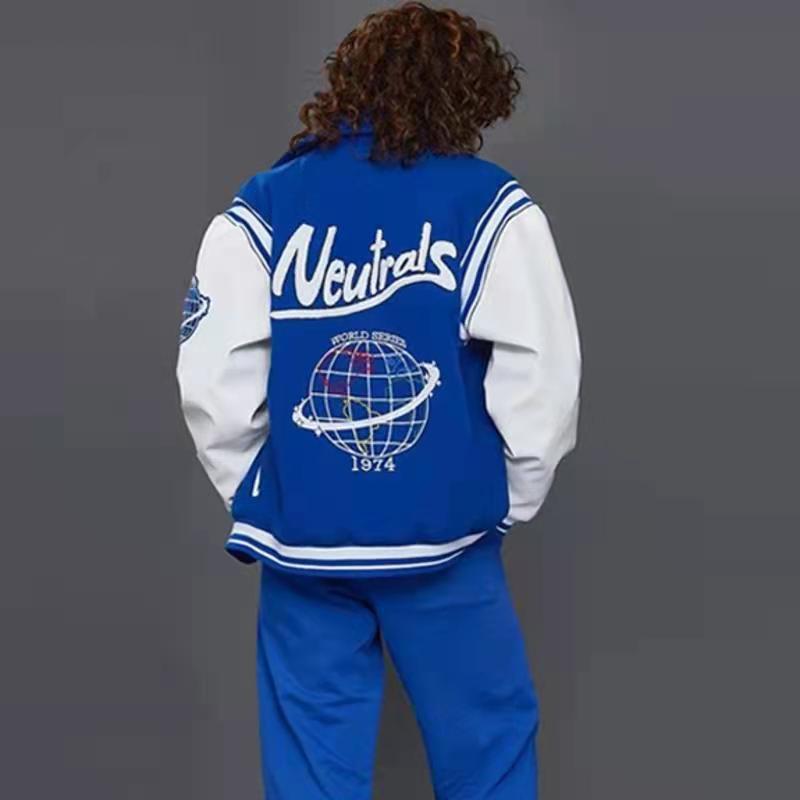 Men's Three-dimensional Towel Embroidery And Cotton Sports Jacket