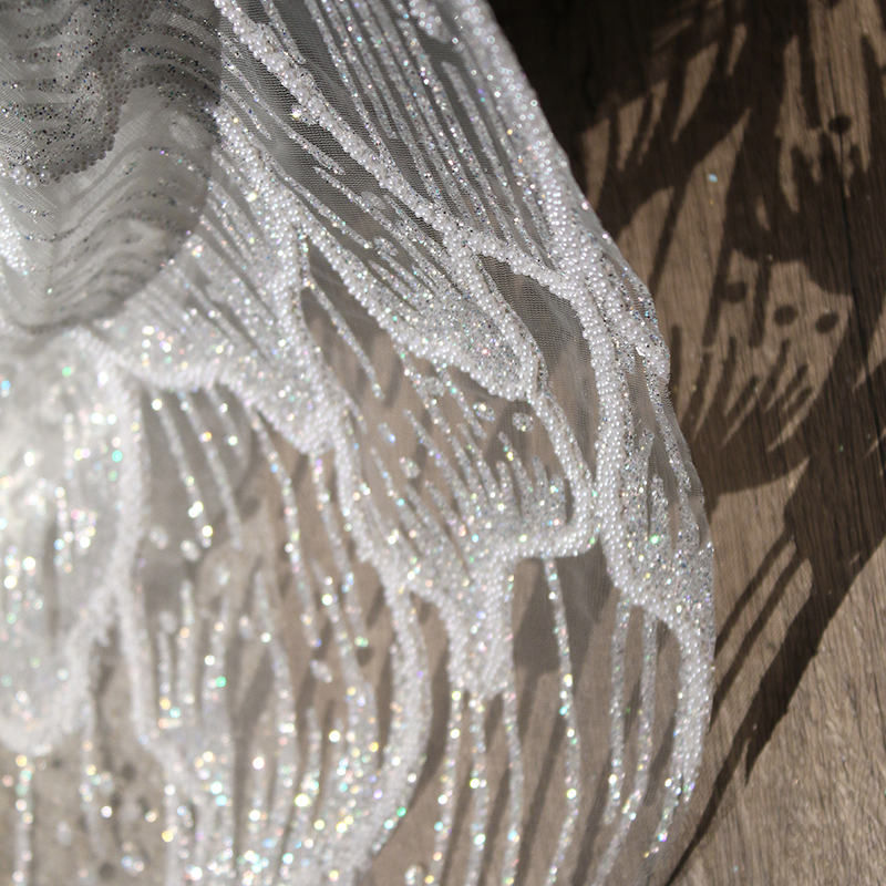 Title 2, Wedding Dress Designer Fabric Mesh Cutout