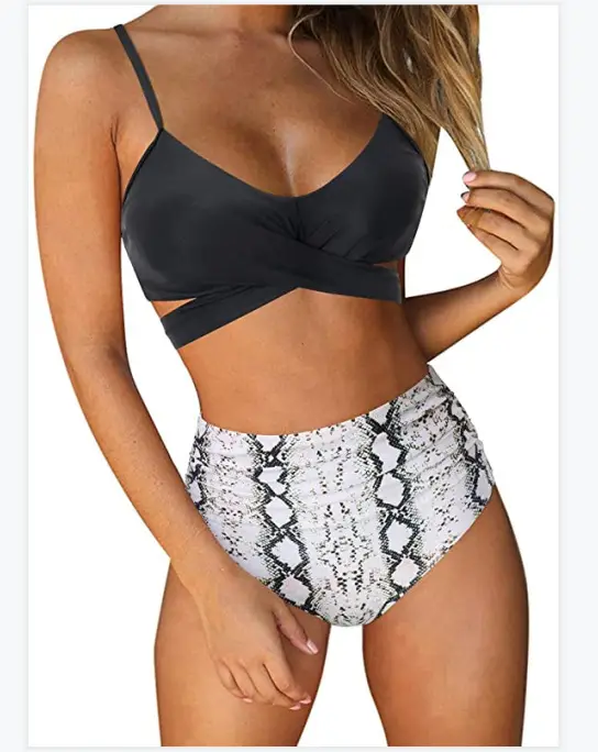 High Waist Floral Print Bikini Set Swimsuit
