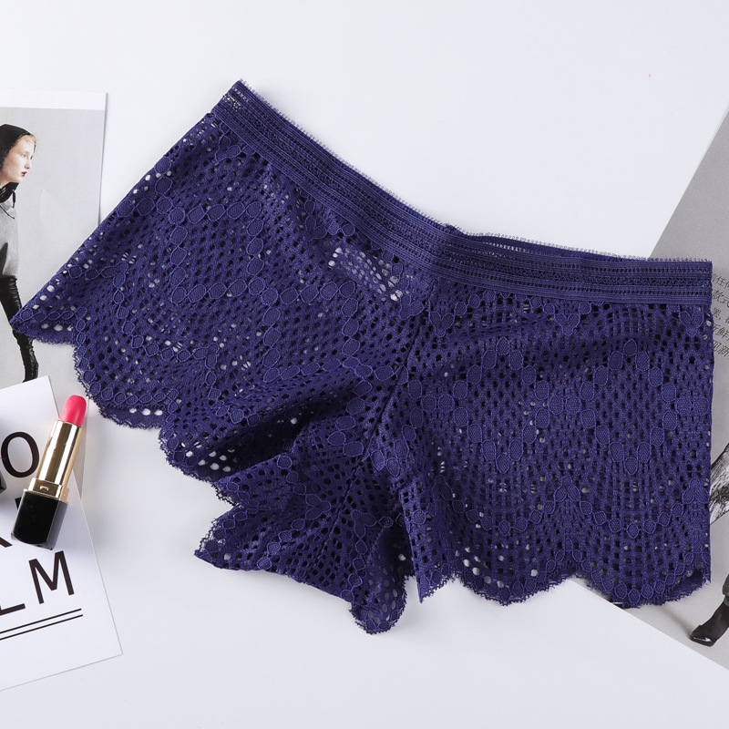 European And American Transparent Cotton Crotch Women's Mid Waist Boxer Briefs thumbnail 5