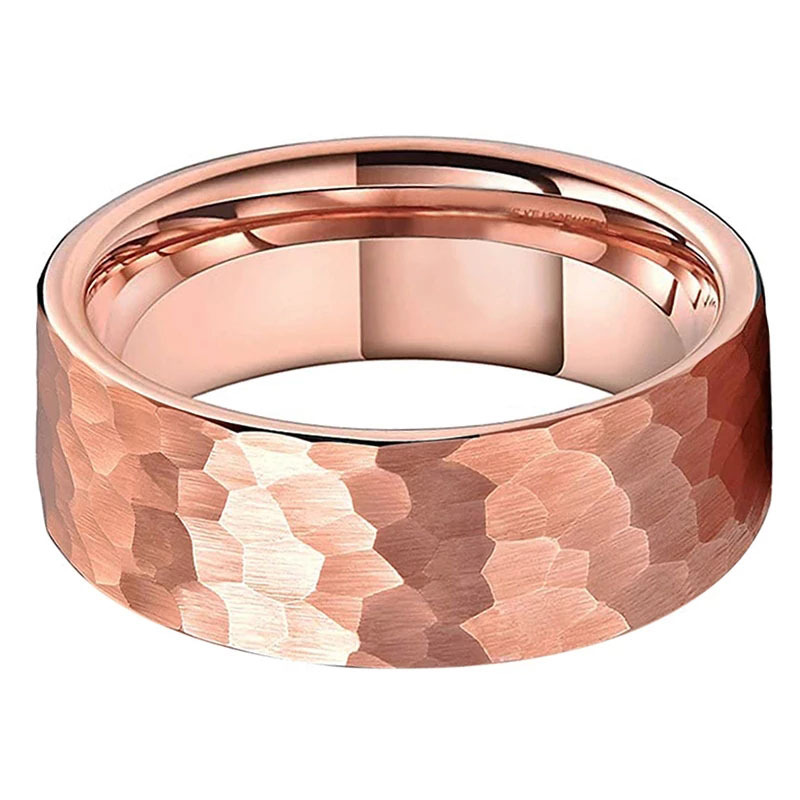 Title 4, Tungsten Steel Ring Matte Rose Gold Fashion Men