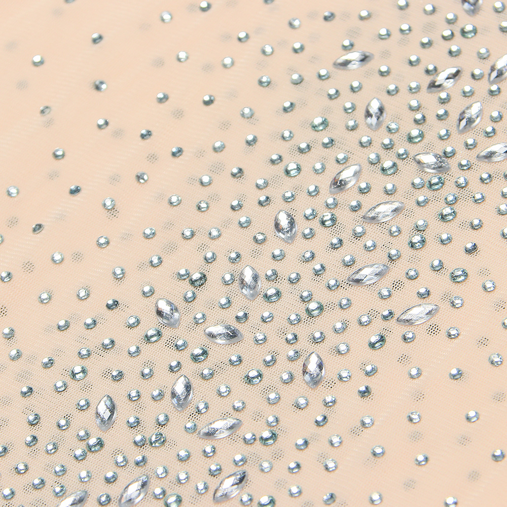 Hot Rhinestone Mesh Jumpsuit Nightclub Skirt Girl