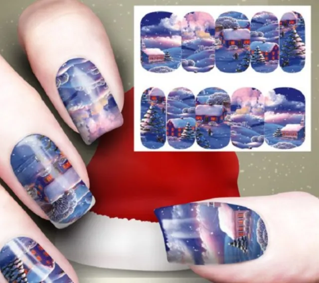 New Christmas Nail Art Watermark Ornament Sticker 2 Style - Shop at LoveMi