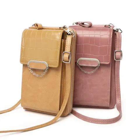 Mobile Phone Bag for Women Chain Stone Pattern Design