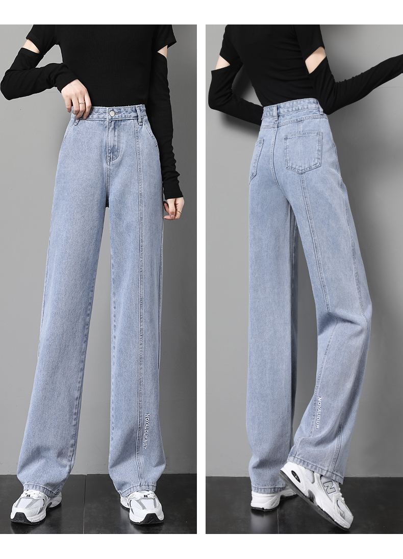 Straight Loose Drape Wide Leg Pants Women's Trousers