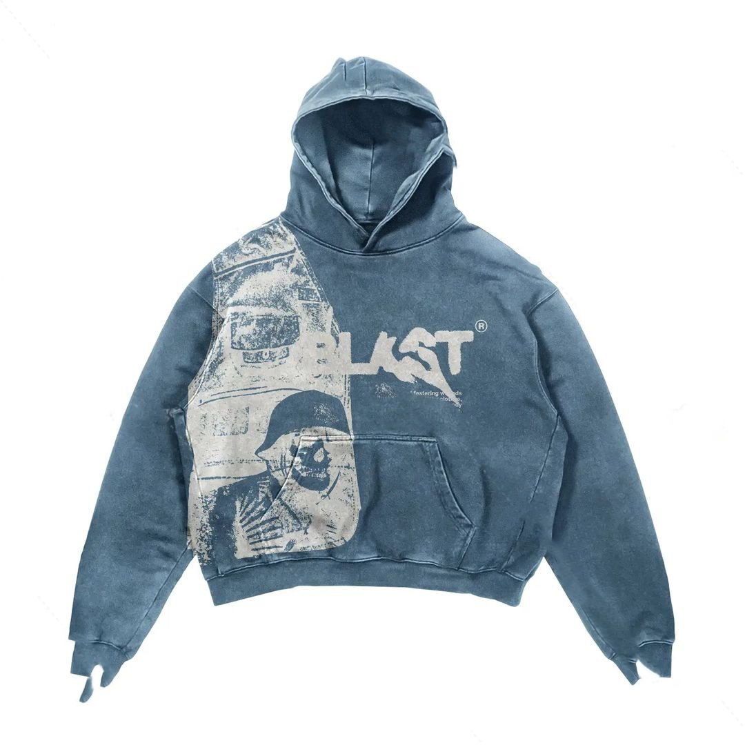 Retro Y2K Hoodie Streetwear Gothic trap - Picture 2 of 3