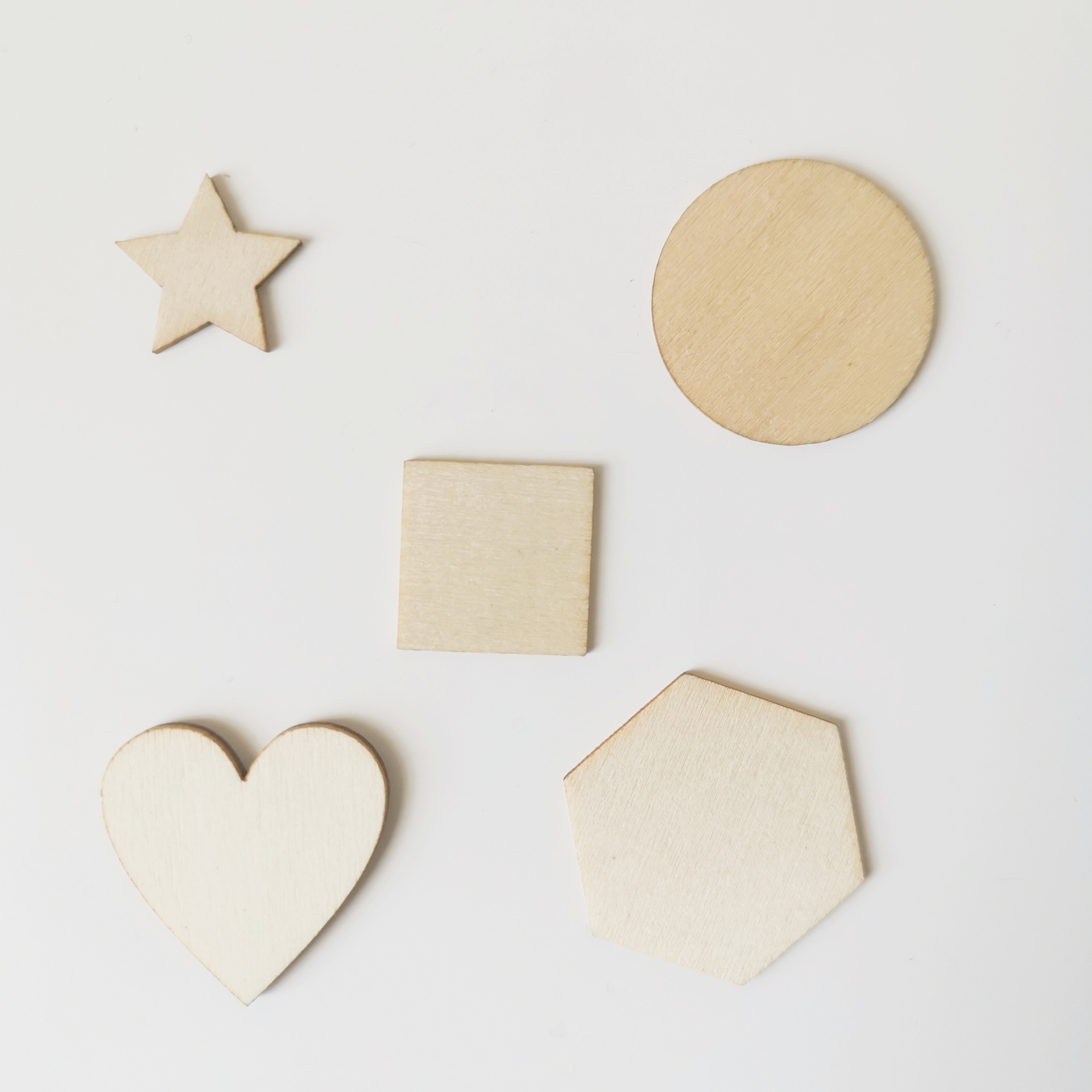 Pentagram Hexagon Square Log Laser Cutting Diy Wood Chips