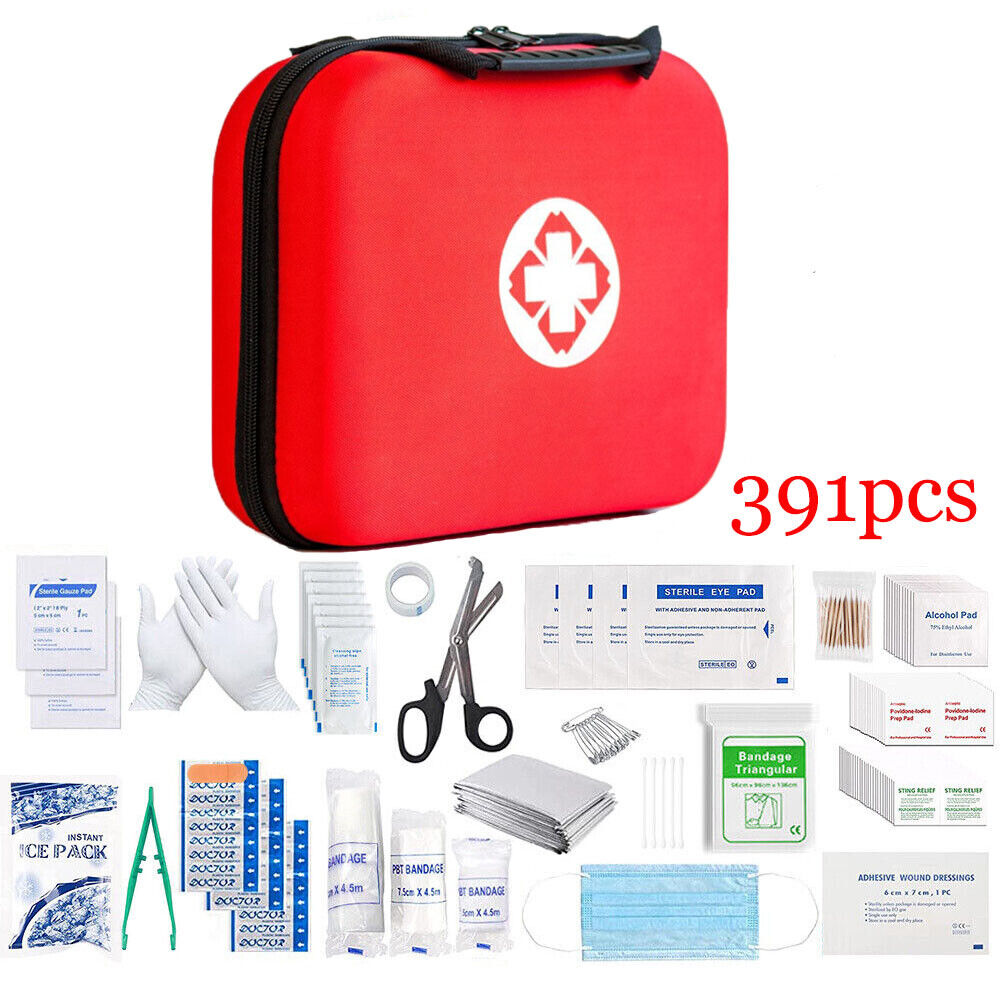 391pcs First Aid Kit Medical Emergency Travel Home Car Taxi Work 1ST Bag — image 6