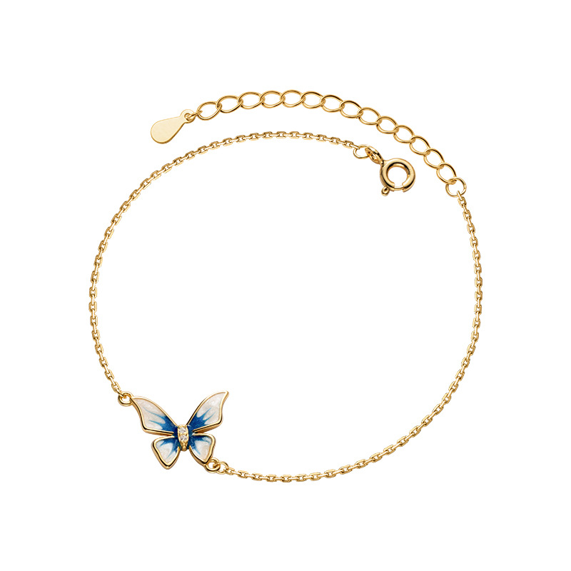 Gold Simple Diamond Inlaid Female Bracelet