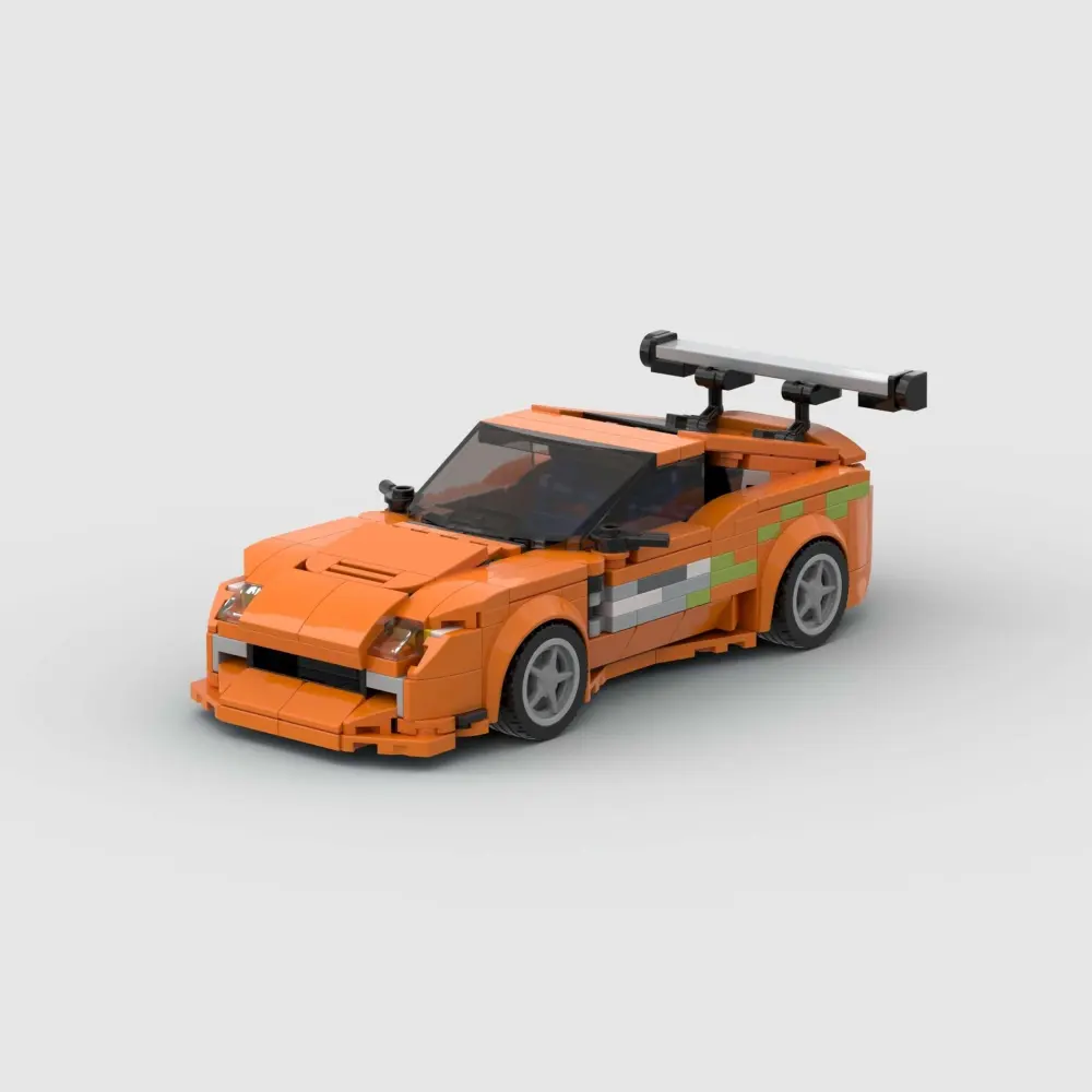 Orange Sports Car MOC Building Blocks MK4