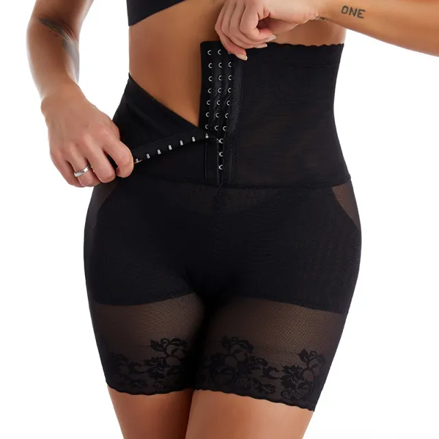 Corset Waist Sculpting Breasts Enhance Body Corset Hip Lift Pants Black - Shop at LoveMi