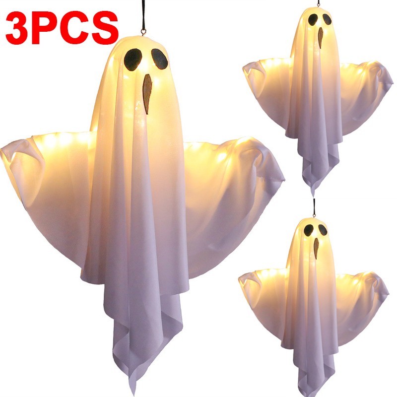 Halloween Glowing Ghost Light Outdoor Decor Garden Prop Party Home Hanging — image 12