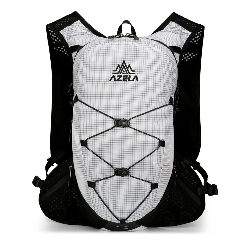 AZELA Grid Pattern Lightweight Hiking Backpack, Breathable Mesh Outdoor Sports Backpack For Trail Running, Camping, Travel