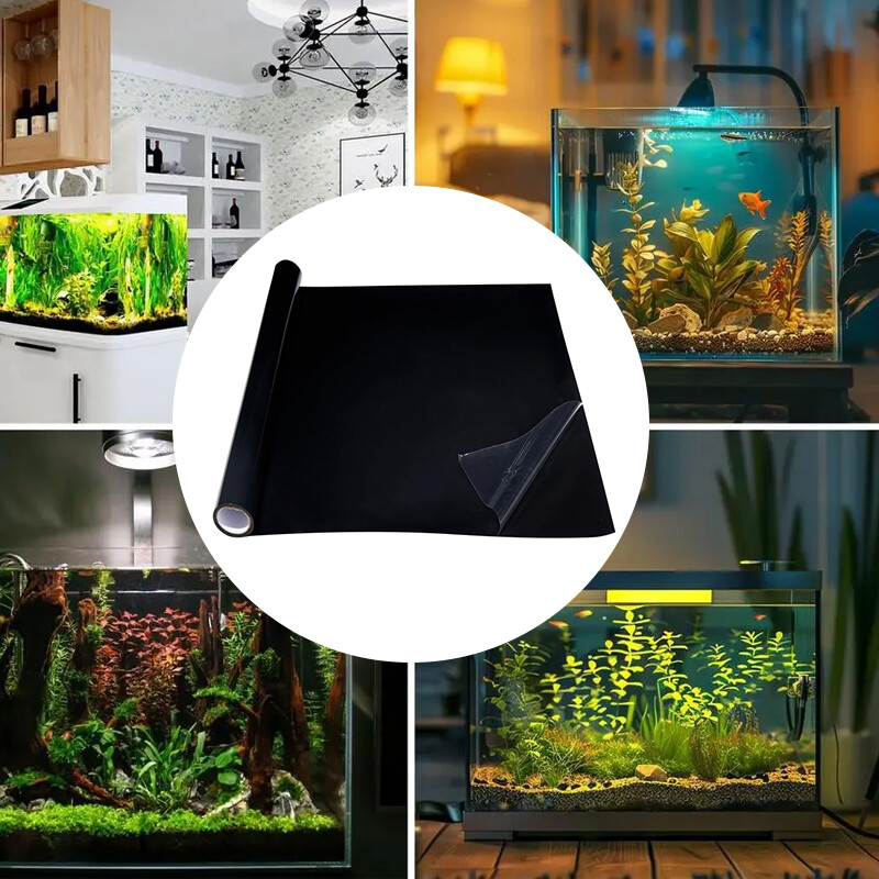 Aquarium Background Static Cling Black Fish Tank Background Wallpaper Fish Tank — foto 10