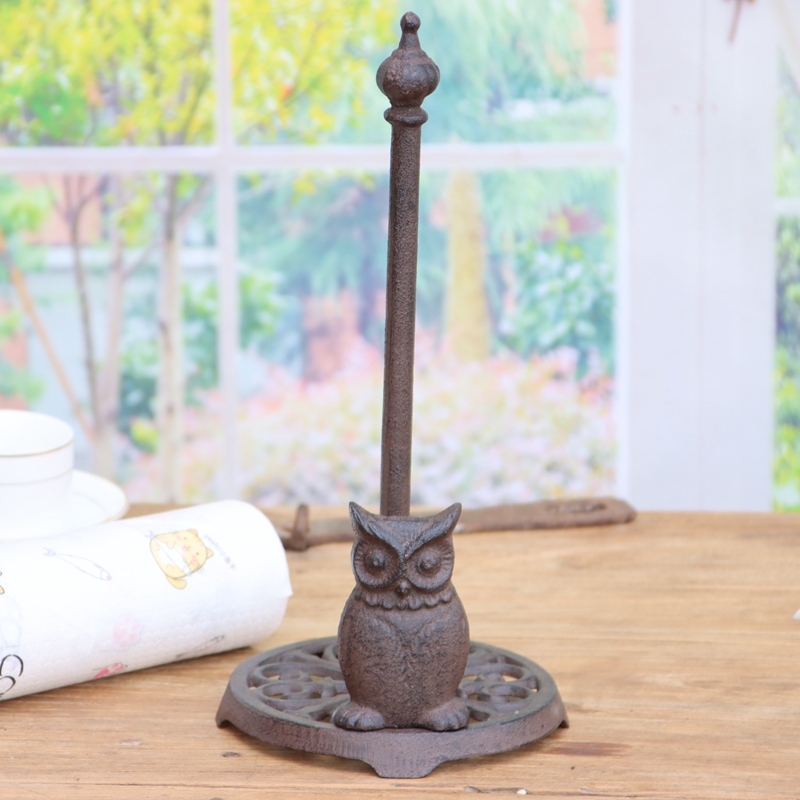 Title 8, Cast Iron Gardening Owl Kitchen Tissue Holder