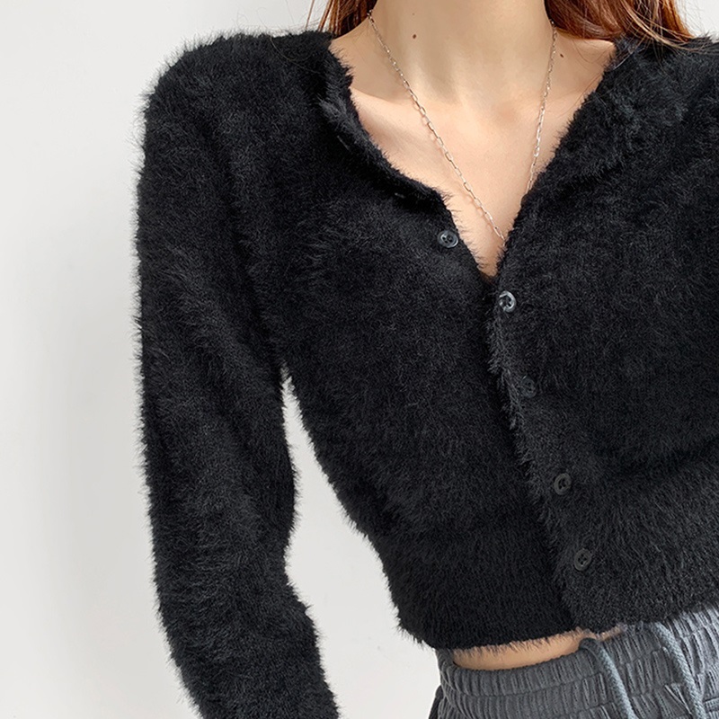 Women's Thickened Short Knitted Cardigan