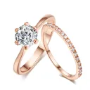 Rose Gold White Stone