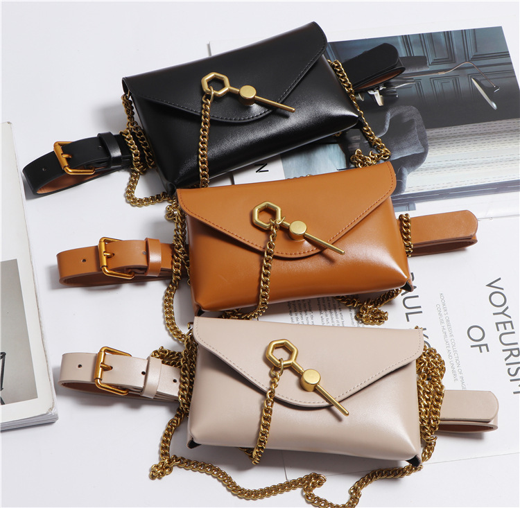 Mobile Phone Messenger Bag With Chain Detachable Belt