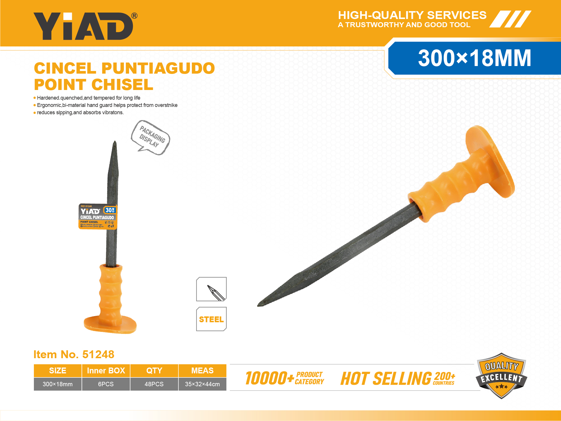 300X18MM Masonry Chisel Tip, Only Supports Self-pickup, Please Note That Free Shipping Is For Anti-bidding Price